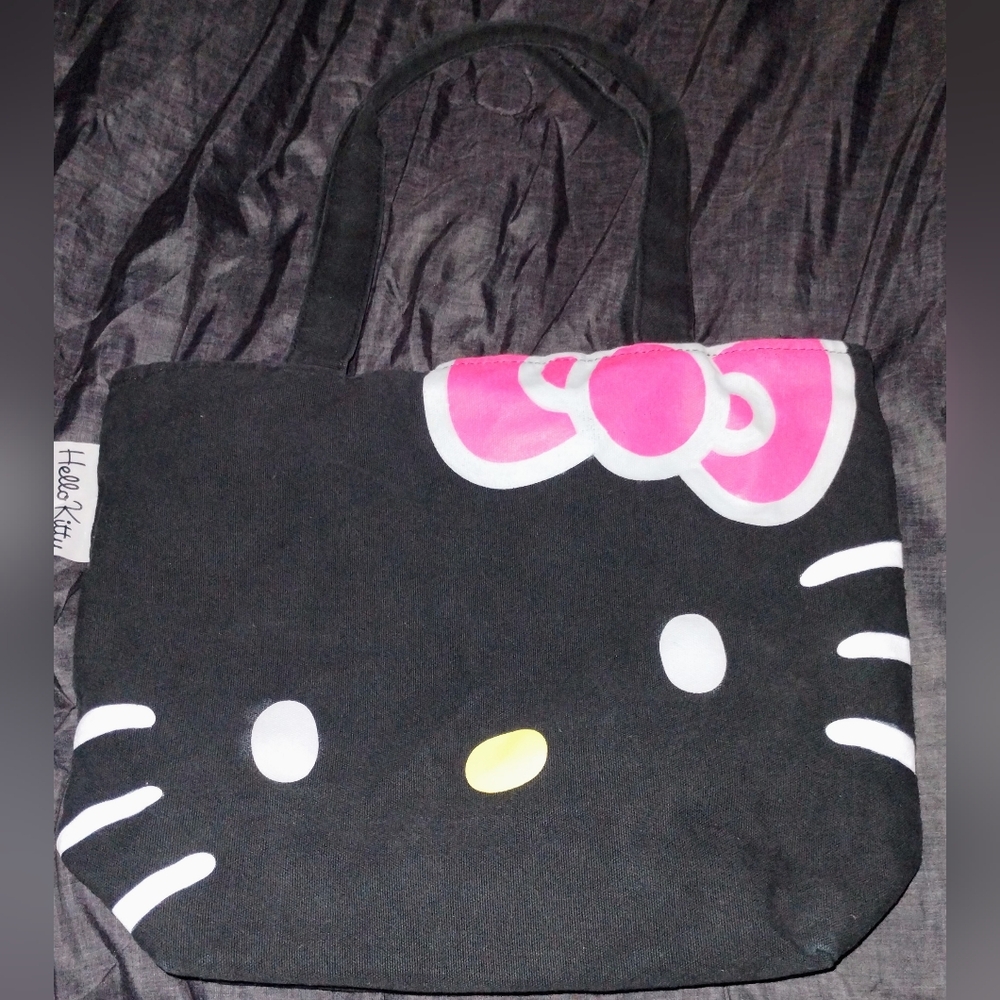 Hello Kitty Black Tote Bag with Pink Bow